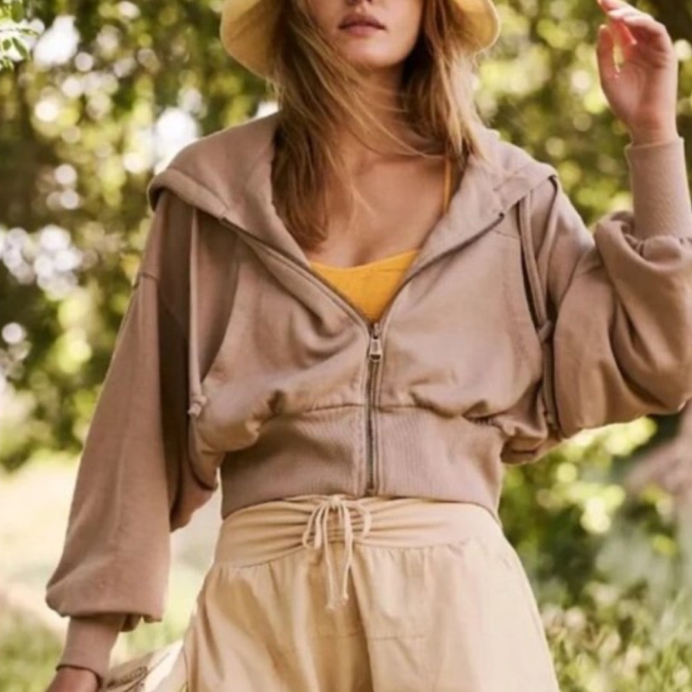 FP Movement by Free People Tan mauve Sweater low key XS